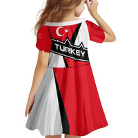 Turkey Flag and Modern Graphic Design Family Matching Off Shoulder Maxi Dress and Hawaiian Shirt with Bold Red and Black Elements