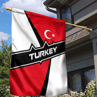 Turkey Flag and Modern Graphic Design Garden Flag with Bold Red and Black Elements
