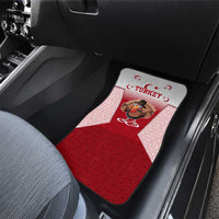 Turkey National Emblem and Cartoon Turkey Bird Car Mats with Red and White Gradient Design
