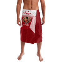 Turkey National Emblem and Cartoon Turkey Bird Lavalava with Red and White Gradient Design