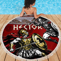 Hector Prince Of Troy Beach Blanket Ancient Greek Mythology Trojan Warrior