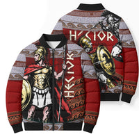 Hector Prince Of Troy Bomber Puffer Jacket Ancient Greek Mythology Trojan Warrior