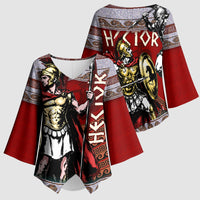 Hector Prince Of Troy Kimono Sleeve Blouse Ancient Greek Mythology Trojan Warrior
