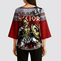 Hector Prince Of Troy Kimono Sleeve Blouse Ancient Greek Mythology Trojan Warrior
