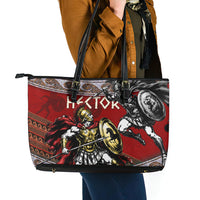 Hector Prince Of Troy Leather Tote Bag Ancient Greek Mythology Trojan Warrior