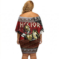 Hector Prince Of Troy Off Shoulder Short Dress Ancient Greek Mythology Trojan Warrior