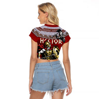Hector Prince Of Troy Raglan Cropped T Shirt Ancient Greek Mythology Trojan Warrior