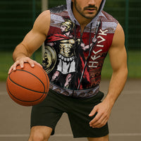 Hector Prince Of Troy Sleeveless Zip Hoodie Ancient Greek Mythology Trojan Warrior