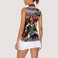 Hector Prince Of Troy Women Sleeveless Polo Shirt Ancient Greek Mythology Trojan Warrior