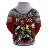 Hector Prince Of Troy Zip Hoodie Ancient Greek Mythology Trojan Warrior