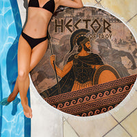 Hector Of Troy Beach Blanket Ancient Greek Mythology Pottery Trojan Warrior