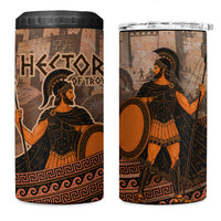Hector Of Troy 4 in 1 Can Cooler Tumbler Ancient Greek Mythology Pottery Trojan Warrior