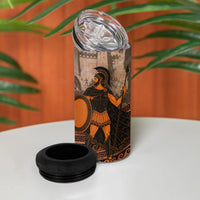 Hector Of Troy 4 in 1 Can Cooler Tumbler Ancient Greek Mythology Pottery Trojan Warrior