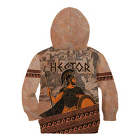 Hector Of Troy Kid Hoodie Ancient Greek Mythology Pottery Trojan Warrior