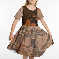 Hector Of Troy Kid Short Sleeve Dress Ancient Greek Mythology Pottery Trojan Warrior