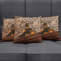 Hector Of Troy Pillow Cover Ancient Greek Mythology Pottery Trojan Warrior