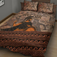 Hector Of Troy Quilt Bed Set Ancient Greek Mythology Pottery Trojan Warrior
