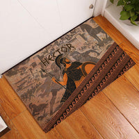 Hector Of Troy Rubber Doormat Ancient Greek Mythology Pottery Trojan Warrior