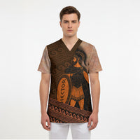 Hector Of Troy Scrub Top Ancient Greek Mythology Pottery Trojan Warrior
