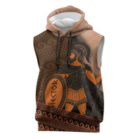 Hector Of Troy Sleeveless Hoodie Ancient Greek Mythology Pottery Trojan Warrior