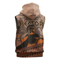Hector Of Troy Sleeveless Zip Hoodie Ancient Greek Mythology Pottery Trojan Warrior