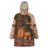 Hector Of Troy Wearable Blanket Hoodie Ancient Greek Mythology Pottery Trojan Warrior