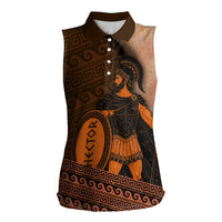 Hector Of Troy Women Sleeveless Polo Shirt Ancient Greek Mythology Pottery Trojan Warrior