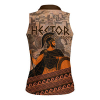 Hector Of Troy Women Sleeveless Polo Shirt Ancient Greek Mythology Pottery Trojan Warrior