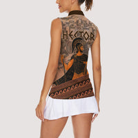 Hector Of Troy Women Sleeveless Polo Shirt Ancient Greek Mythology Pottery Trojan Warrior