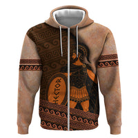 Hector Of Troy Zip Hoodie Ancient Greek Mythology Pottery Trojan Warrior