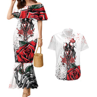 Skeleton Love Couples Matching Mermaid Dress and Hawaiian Shirt Til Death Do Us Apart - Wonder Print Shop