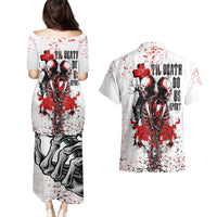 Skeleton Love Couples Matching Puletasi Dress and Hawaiian Shirt Til Death Do Us Apart - Wonder Print Shop