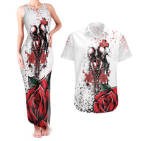Skeleton Love Couples Matching Tank Maxi Dress and Hawaiian Shirt Til Death Do Us Apart - Wonder Print Shop