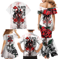 Skeleton Love Family Matching Mermaid Dress and Hawaiian Shirt Til Death Do Us Apart - Wonder Print Shop