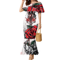 Skeleton Love Family Matching Mermaid Dress and Hawaiian Shirt Til Death Do Us Apart - Wonder Print Shop