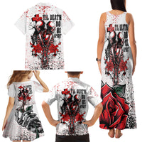 Skeleton Love Family Matching Tank Maxi Dress and Hawaiian Shirt Til Death Do Us Apart - Wonder Print Shop