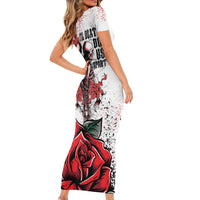 Skeleton Love Short Sleeve Bodycon Dress Til Death Do Us Apart - Wonder Print Shop