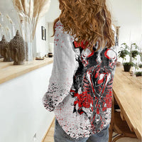 Skeleton Love Women Casual Shirt Til Death Do Us Apart - Wonder Print Shop