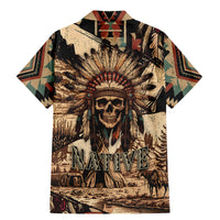 Native American Skull Family Matching Mermaid Dress and Hawaiian Shirt with Tribal Prints - Wonder Print Shop