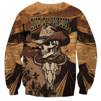 Skull Cowboy Sweatshirt Rise Em Cowboy - Wonder Print Shop
