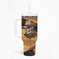 Skull Cowboy Tumbler With Handle Rise Em Cowboy - Wonder Print Shop