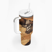 Skull Cowboy Tumbler With Handle Rise Em Cowboy - Wonder Print Shop