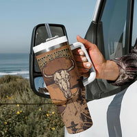 Skull Cowboy Tumbler With Handle Rise Em Cowboy - Wonder Print Shop
