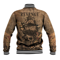 Skull Pirate Baseball Jacket Revenge Vintage Style Art - Wonder Print Shop