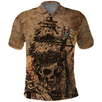 Skull Pirate Polo Shirt Revenge Vintage Style Art - Wonder Print Shop