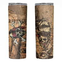 Skull Pirate Skinny Tumbler Revenge Vintage Style Art - Wonder Print Shop