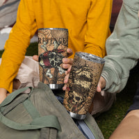 Skull Pirate Tumbler Cup Revenge Vintage Style Art - Wonder Print Shop