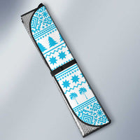 Honduras Christmas Auto Sun Shade with Santa Parrot Palm Tree and Tropical Gift Pattern Design - Wonder Print Shop