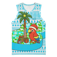 Honduras Christmas Basketball Jersey with Santa Parrot Palm Tree and Tropical Gift Pattern Design - Wonder Print Shop