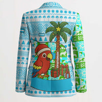 Honduras Christmas Blazer with Santa Parrot Palm Tree and Tropical Gift Pattern Design - Wonder Print Shop